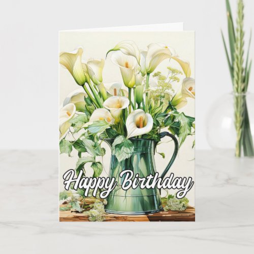 Pretty Calla Lily Flowers Card