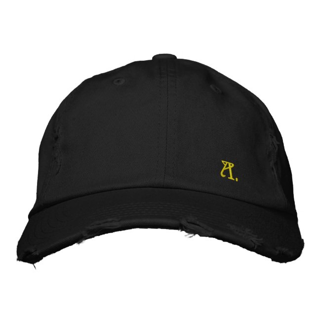 Pretty Cap in Consumed Sarja Embroidered Letter (Front)