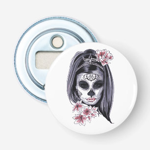 Pretty Carnival mask woman skull Thunder_Cove Bottle Opener