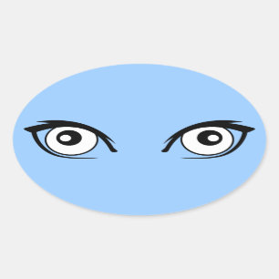 Pretty Cartoon Eyes Sticker