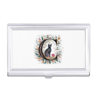 Pretty cat Business Card Holder