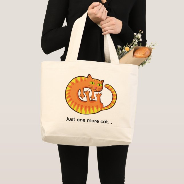 Pretty Cat, cat, kitten Large Tote Bag (Front (Product))