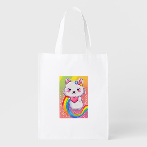 Pretty Cat Grocery Bag 