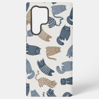 Pretty Cat Patterns Samsung Galaxy S22 Ultra Case