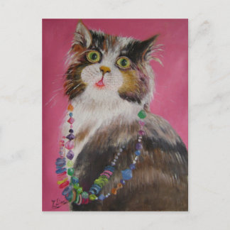 pretty cat postcard