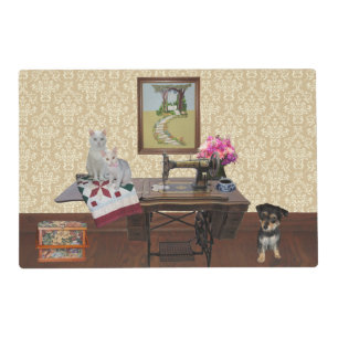 Pretty Cats Seamstress/Quilter Placemat