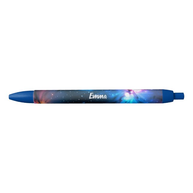 Pretty Celestial Swirling Stars Custom Name Script Pen (Front)