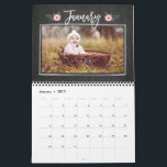 Pretty Chalkboard Custom Photo Calendar<br><div class="desc">Personalize each page with your photos and create a one-of-a-kind calendar as a gift for yourself or someone else! More designs are available at our store: www.berryberrysweet.com</div>