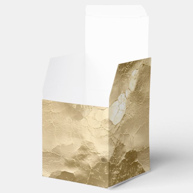 Pretty Champagne Gold Glamour Favor Boxes (Opened)