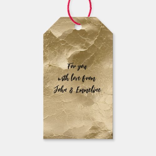 Pretty Champagne Gold Glamour Gift Tags
