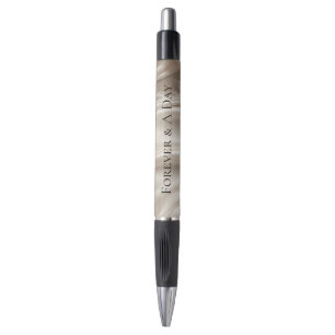 Pretty Champagne Gold Romantic Faux Satin Wedding Pen