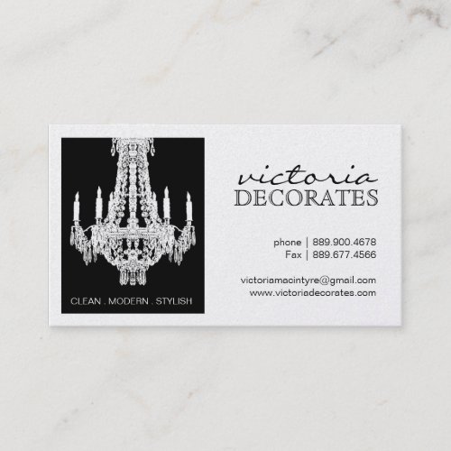 Pretty Chandelier Calling Cards Business Card Templates