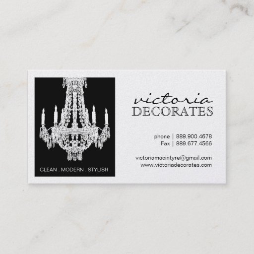 Customizable Pretty Chandelier Calling Cards Business Card Templates