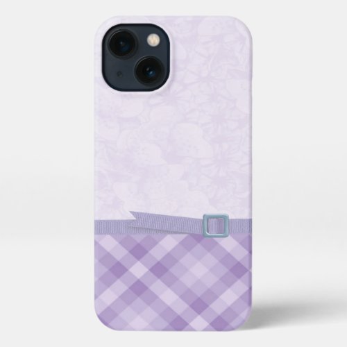 Pretty check with ribbon iPhone 13 case