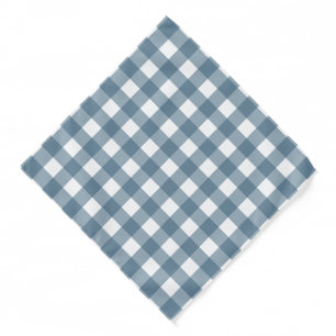 Pretty checkered Cute blue and white pattern Bandana