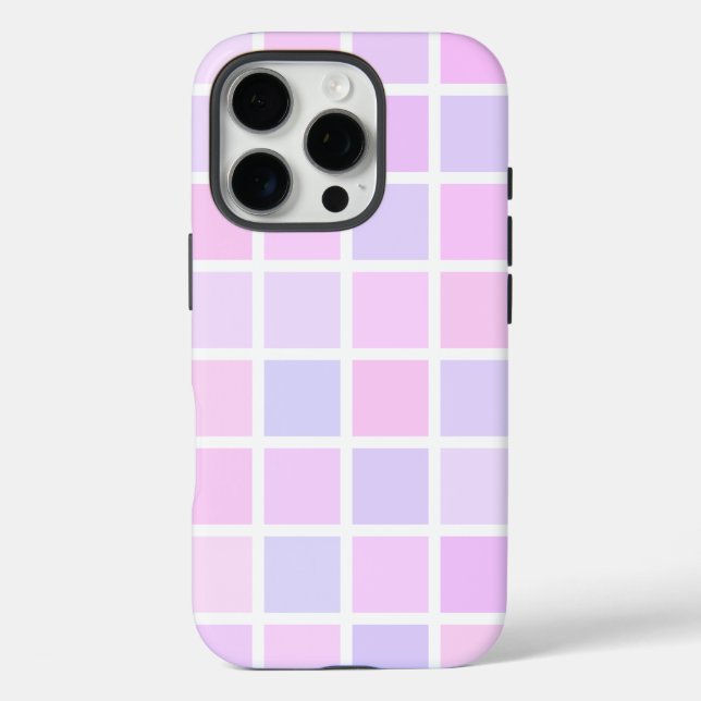 Pretty Checkered Pattern Case-Mate iPhone Case (Back)