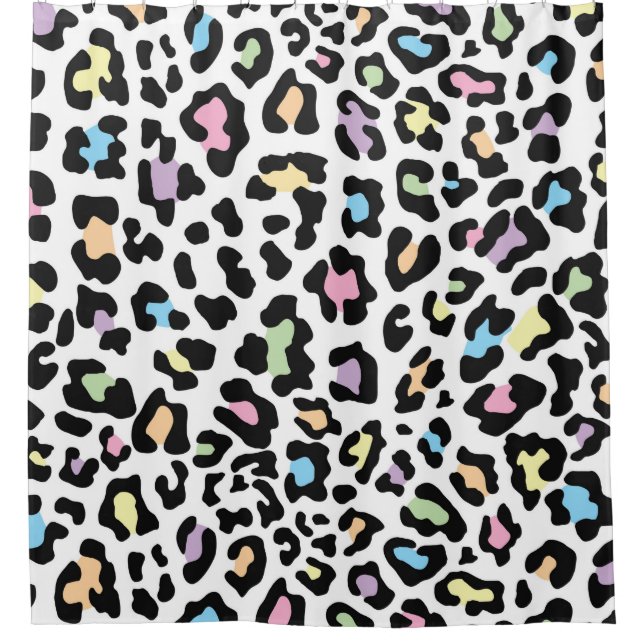 Pretty Cheetah Print Shower Curtain (Front)