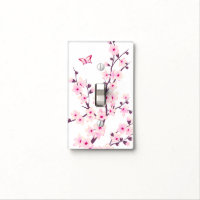 Pretty Cherry Blossoms Butterfly Pink White