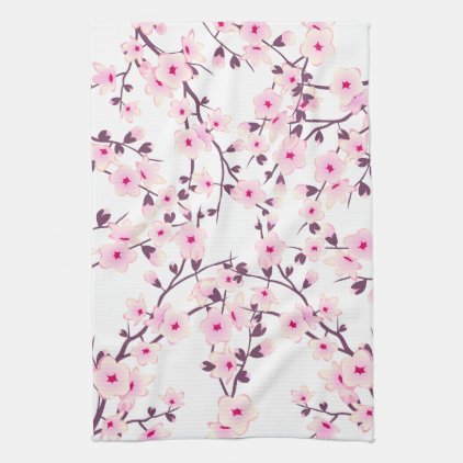 Pretty Cherry Blossoms Kitchen Towel