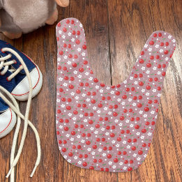 Pretty Cherry Pattern Baby Bib