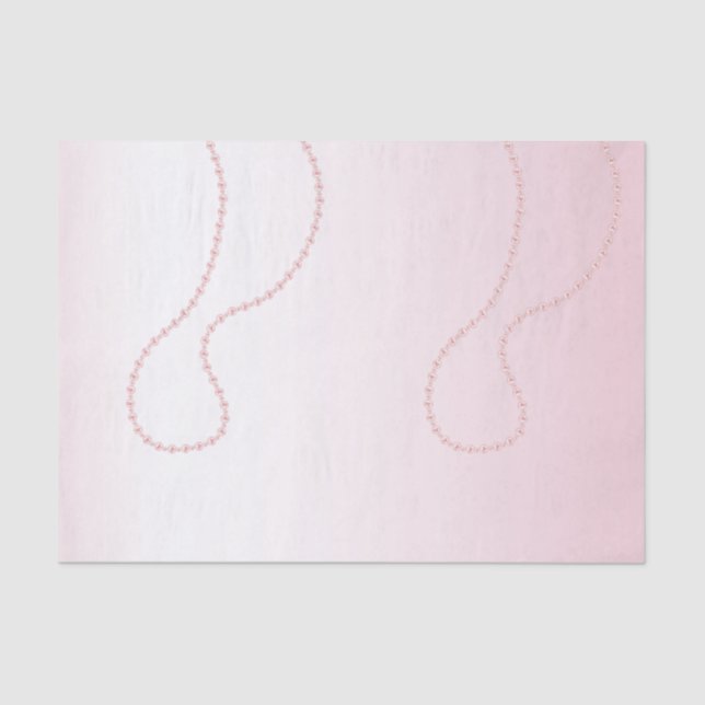 Pretty Chic Pink Pearls Bridal Shower Tissue Paper (Front)