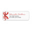 Pretty Chic Red Bow Christmas Address