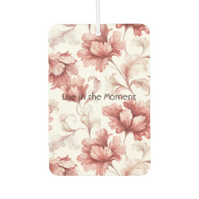 Pretty Chic Red Flowers Air Freshener (Front)