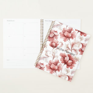 Pretty Chic Red Flowers Planner