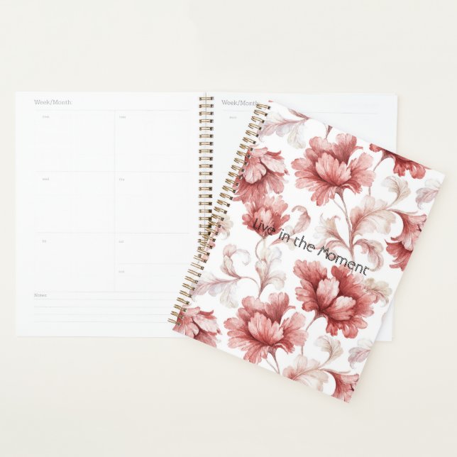 Pretty Chic Red Flowers Planner (Display)