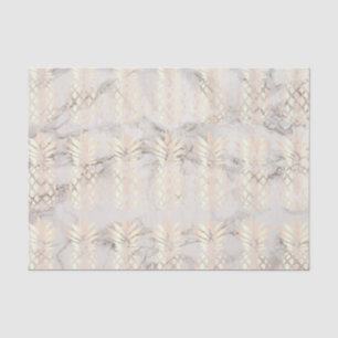 Pretty chick copper rose gold pineapple marble tissue paper