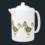 Pretty Chickens Teapot<br><div class="desc">Bawk, bawk!</div>