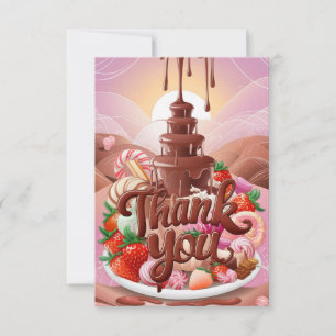 Pretty Chocolate thank you card