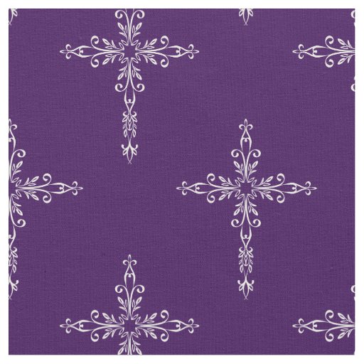 Pretty Christian Cross Religious Fabric
