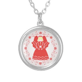 Pretty Christmas Angel In Red Lace