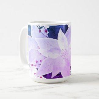 Pretty Christmas Flower Coffee Mug