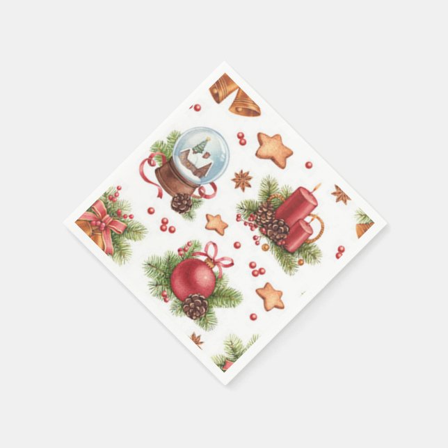 Pretty Christmas Napkin (Corner)