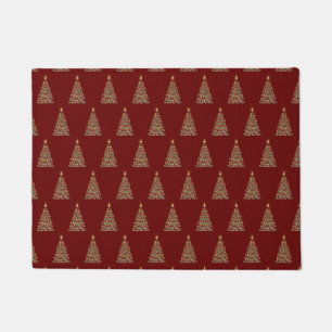 Pretty Christmas Tree Pattern Stylish Holiday  Doormat