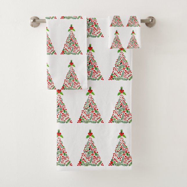 **PRETTY CHRISTMAS TREES** CHRISTMAS TOWEL SET (Insitu)