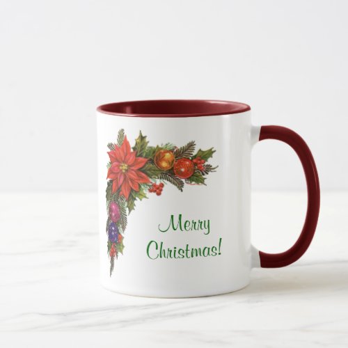 Pretty Christmas Wreath Mug