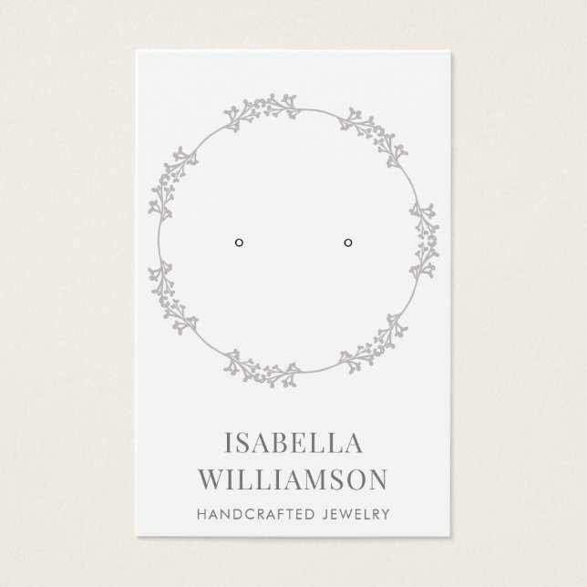 Pretty Circle Wreath Frame Earring Jewelry Display (Front)