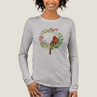 Pretty Classic Cardinal Red Bird Tri-Blend Shirt