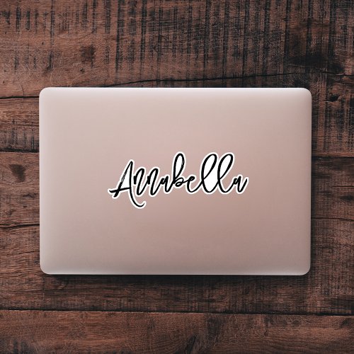 Pretty Clean Handwritten Script Name Laptop Sticker