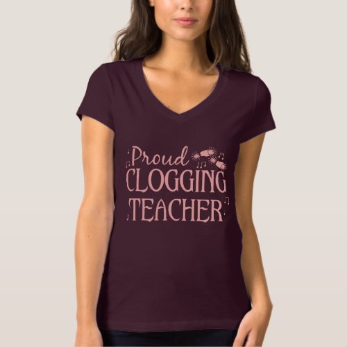 Pretty Clogging Teacher Light Pink Cute T_Shirt