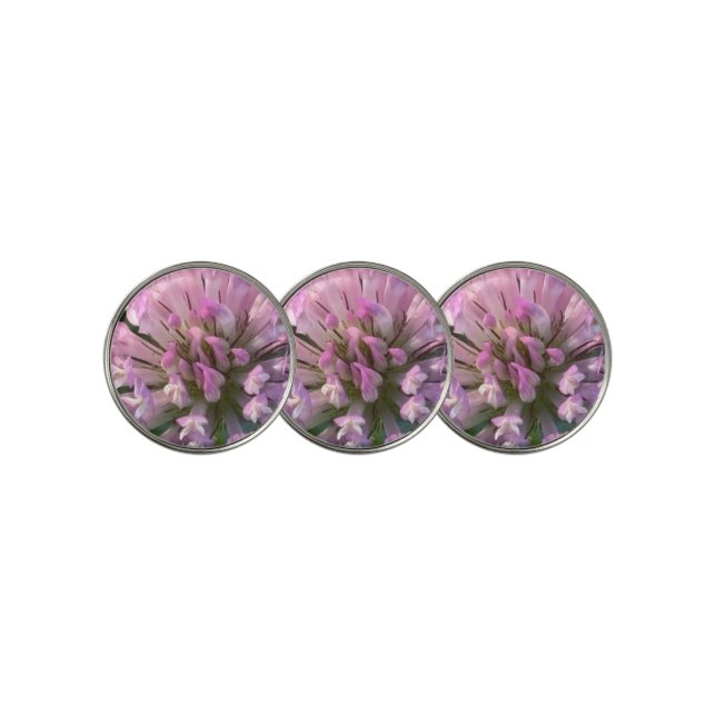Pretty Clover Flower  Golf Ball Marker (3 Up)