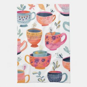 Pretty coffee kitchen towels
