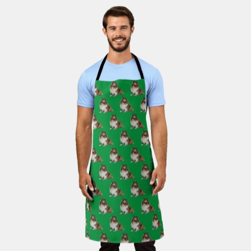 Pretty Collie Puppy Dog Apron