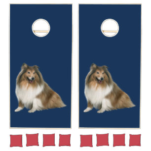 Pretty Collie Puppy Dog Cornhole Set