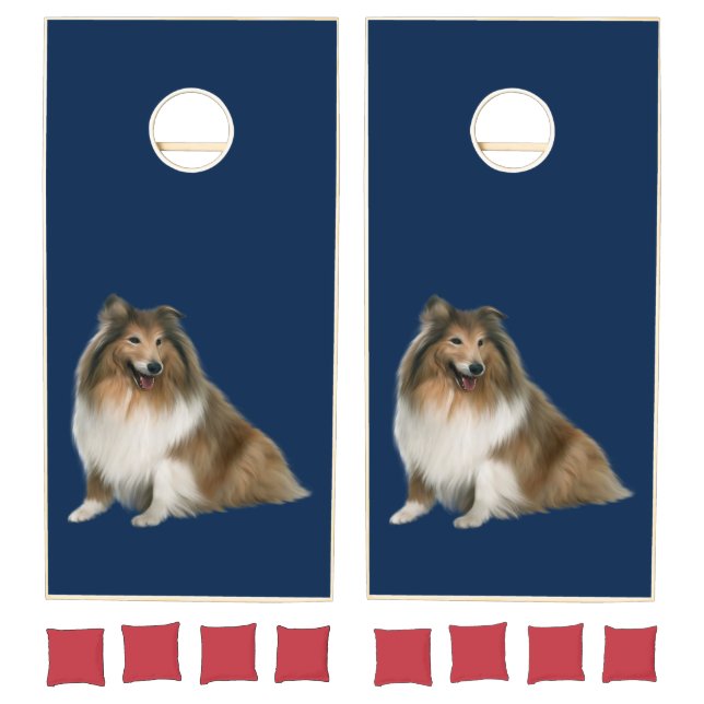 Pretty Collie Puppy Dog Cornhole Set (Set)