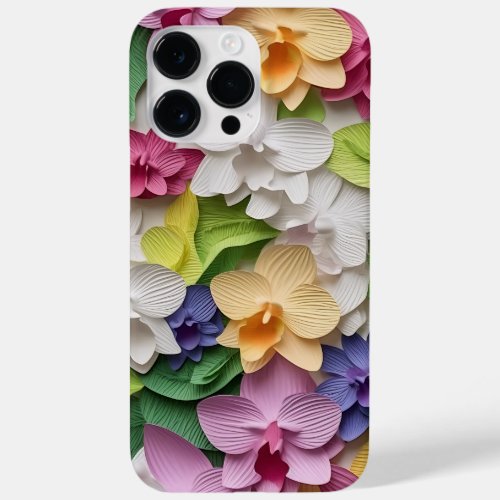 PRETTY COLORFUL 3_D LOOK ORCHID FLOWERS Case_Mate iPhone 14 PRO MAX CASE