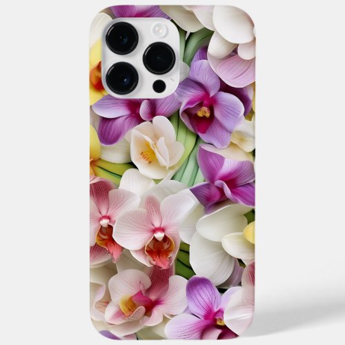 PRETTY COLORFUL 3_D LOOK ORCHID FLOWERS Case_Mate iPhone 14 PRO MAX CASE